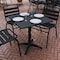 Flash Furniture Mellie 27.5'' Black Square Metal Indoor-Outdoor Table with Base TLH-053-2-BK-GG - alternate 5